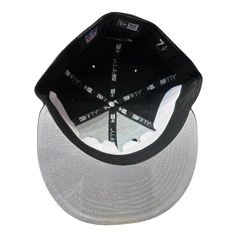 San Francisco 49ers Black Camo Wordmark Logo 60th Anniversary Patch Grey UV New Era 59FIFTY Fitted Hat