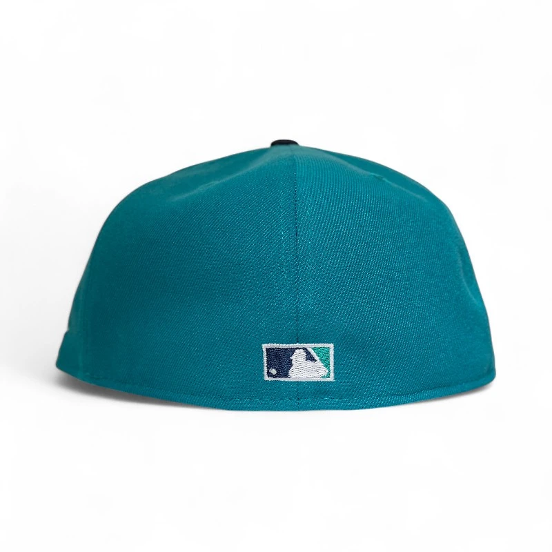 Seattle Mariners Northwest Green Navy 2T Leon the Lab Ichiro Patch Grey UV New Era 59FIFTY Fitted Hat