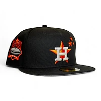 Houston Astros Black Leon the Lab 1986 Patch Grey UV New Era 59FIFTY Fitted Hat