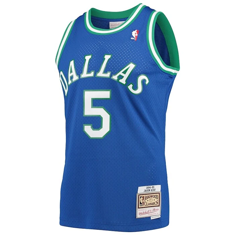Jason Kidd Dallas Mavericks Mitchell & Ness 1994-95 Hardwood Classics Swingman Player Blue Jersey