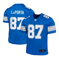 Youth Detroit Lions Sam LaPorta Blue Nike Game Jersey