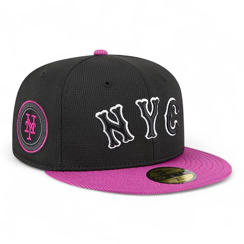 New York Mets Charcoal and Purple City Connect Batting Practice Era 59FIFTY Fitted Hat