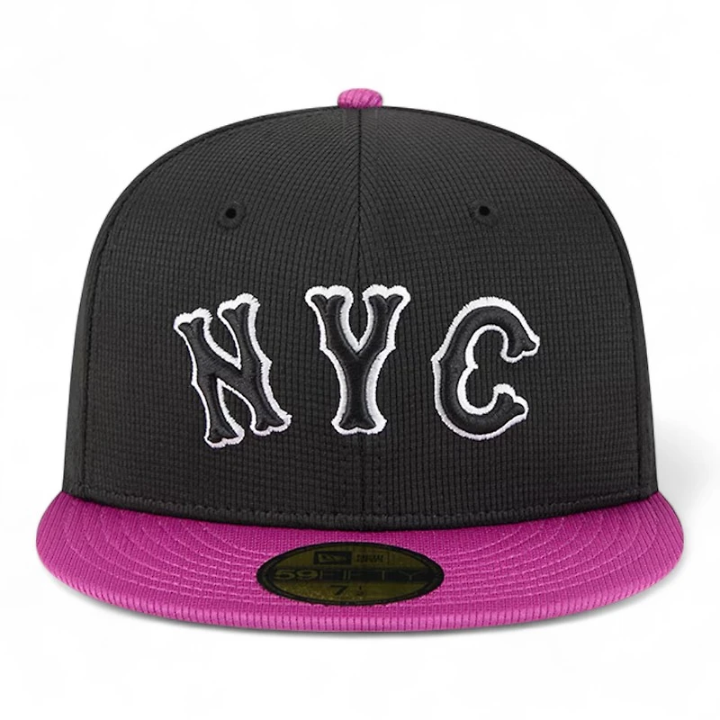New York Mets Charcoal and Purple City Connect Batting Practice Era 59FIFTY Fitted Hat