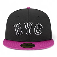New York Mets Charcoal and Purple City Connect Batting Practice Era 59FIFTY Fitted Hat