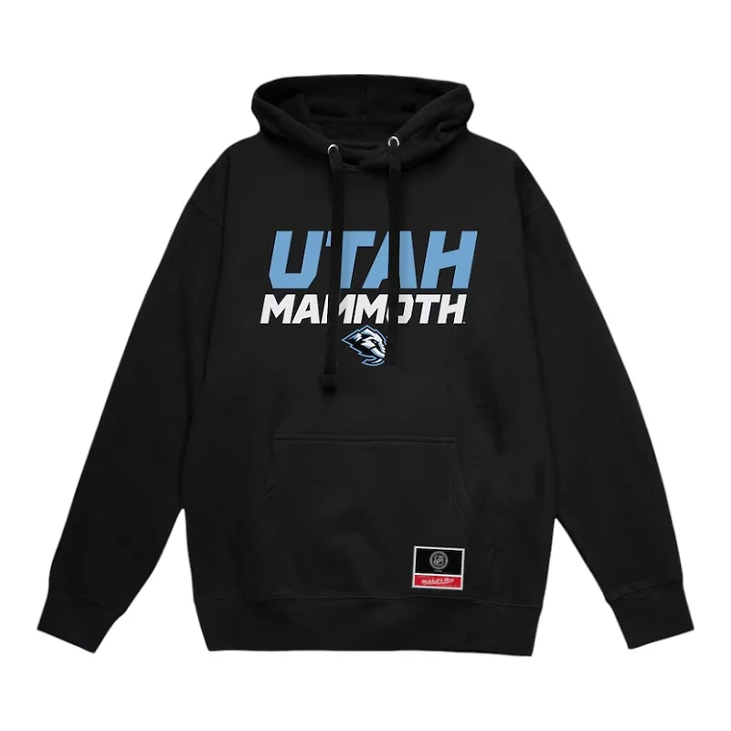 Utah Mammoth Black Mitchell & Ness Team Lockup Pullover Hoodie