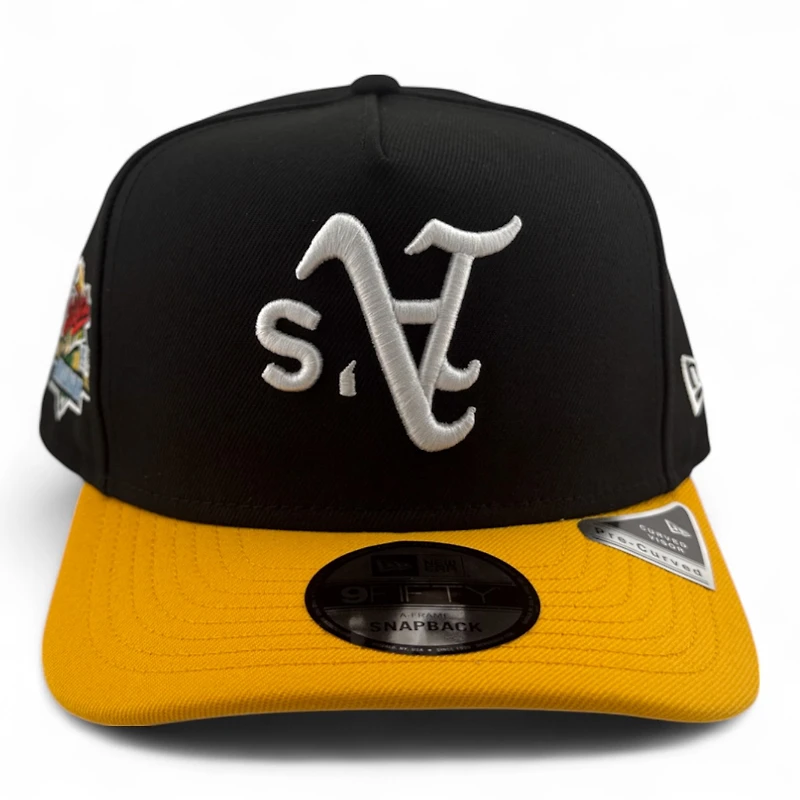 Oakland Athletics 2Tone Upside Down Logo Battle of the Bay Patch New Era 9FIFTY A-Frame Snapback Hat