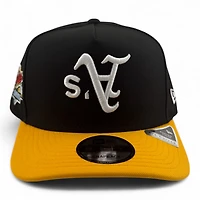 Oakland Athletics 2Tone Upside Down Logo Battle of the Bay Patch New Era 9FIFTY A-Frame Snapback Hat