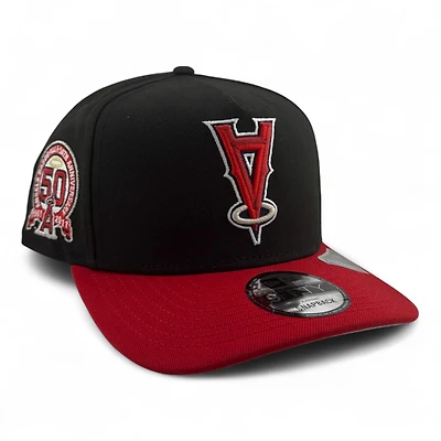 Los Angeles Angels 2Tone Upside Down Logo 50th Anniversary Patch New Era 9FIFTY A-Frame Snapback Hat