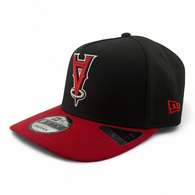 Los Angeles Angels 2Tone Upside Down Logo 50th Anniversary Patch New Era 9FIFTY A-Frame Snapback Hat