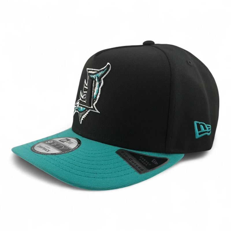 Florida Marlins 2Tone Upside Down Logo 1991 World Series Patch New Era 9FIFTY A-Frame Snapback Hat