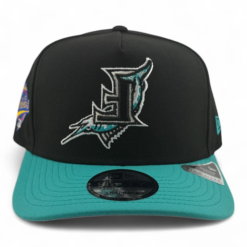 Florida Marlins 2Tone Upside Down Logo 1991 World Series Patch New Era 9FIFTY A-Frame Snapback Hat