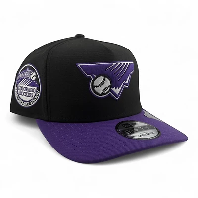 Colorado Rockies 2Tone Upside Down Logo 10 Years Patch New Era 9FIFTY A-Frame Snapback Hat