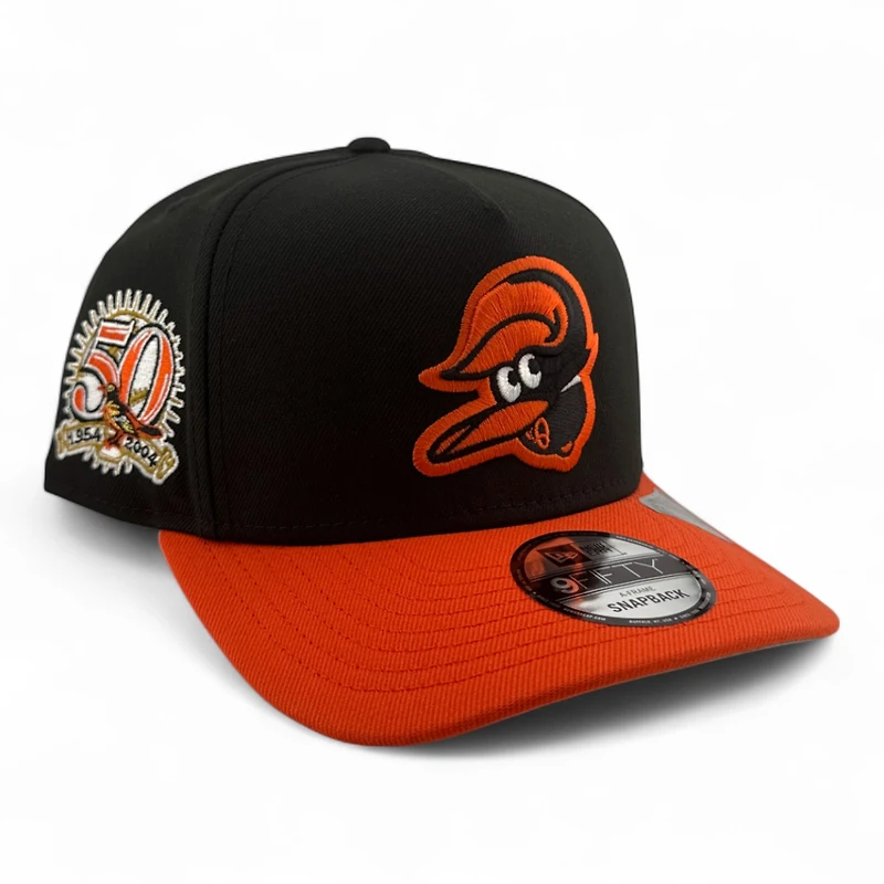 Baltimore Orioles 2Tone Upside Down Logo 1999 ASG Patch New Era 9FIFTY A-Frame Snapback Hat
