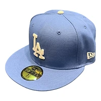 Los Angeles Dodgers Indigo Blue 1984 Olympic Patch Icy UV New Era 59FIFTY Fitted Hat