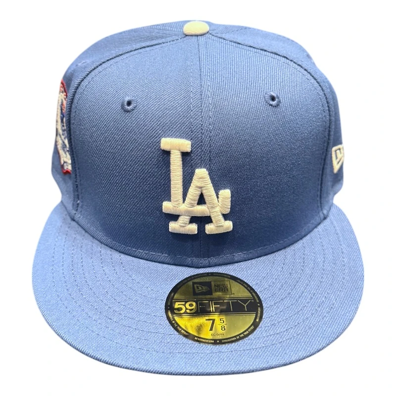 Los Angeles Dodgers Indigo Blue 1984 Olympic Patch Icy UV New Era 59FIFTY Fitted Hat