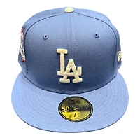 Los Angeles Dodgers Indigo Blue 1984 Olympic Patch Icy UV New Era 59FIFTY Fitted Hat