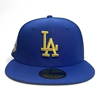 Los Angeles Dodgers Majestic Blue 1984 Olympic Patch Green UV New Era 59FIFTY Fitted Hat