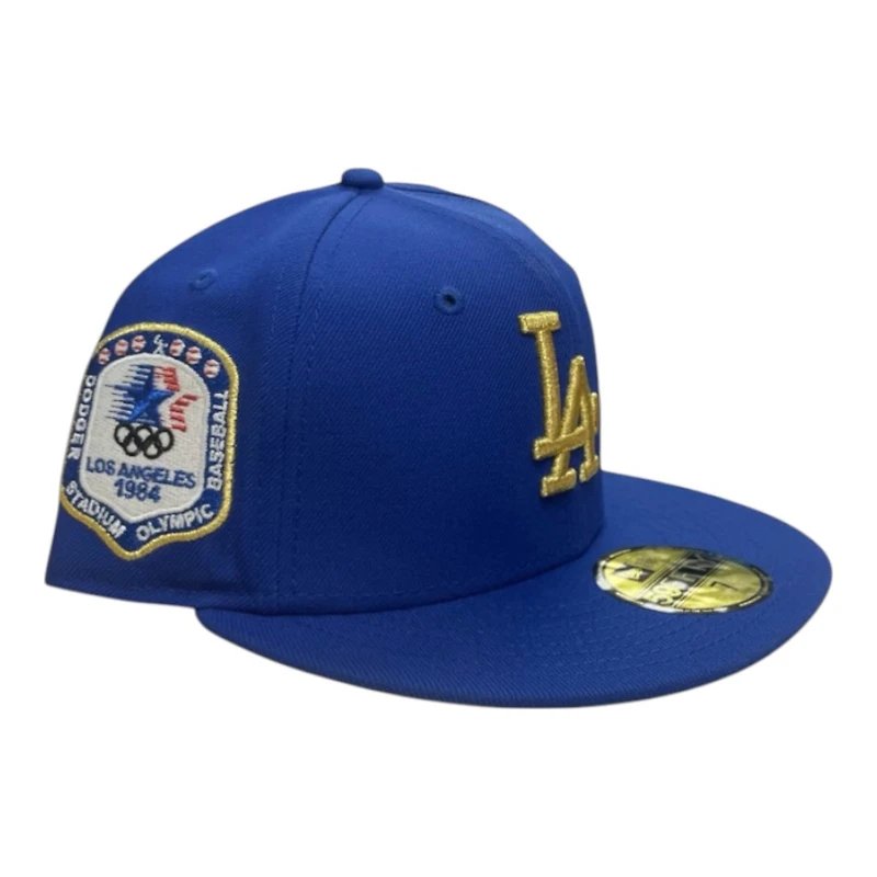 Los Angeles Dodgers Majestic Blue 1984 Olympic Patch Green UV New Era 59FIFTY Fitted Hat