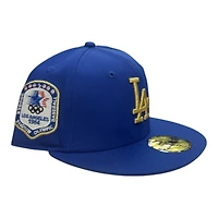Los Angeles Dodgers Majestic Blue 1984 Olympic Patch Green UV New Era 59FIFTY Fitted Hat