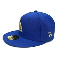 Los Angeles Dodgers Majestic Blue 1984 Olympic Patch Green UV New Era 59FIFTY Fitted Hat