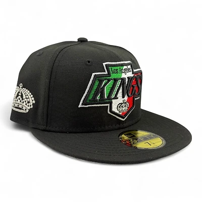 Los Angeles Kings Black Mexico Logo with Crown Patch Gray UV New Era 59FIFTY Fitted Hat