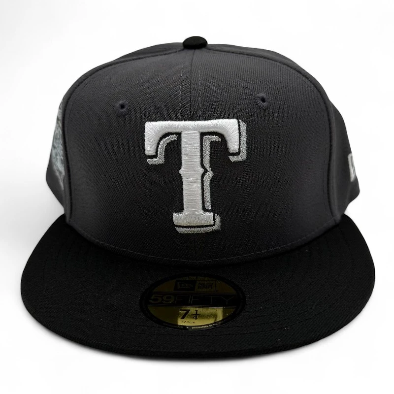 Texas Rangers Graphite and Black 2024 All Star Game Patch Gray UV New Era 59FIFTY Fitted Hat