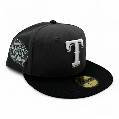 Texas Rangers Graphite and Black 2024 All Star Game Patch Gray UV New Era 59FIFTY Fitted Hat