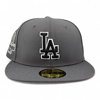 Los Angeles Dodgers Graphite 2024 World Series Champions Patch Grey UV New Era 59FIFTY Fitted Hat
