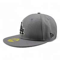 Los Angeles Dodgers Graphite 2024 World Series Champions Patch Grey UV New Era 59FIFTY Fitted Hat