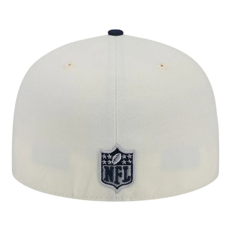 Dallas Cowboys Cream and Navy Star Logo Grey UV New Era 59FIFTY Fitted Hat