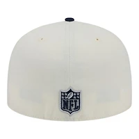 Dallas Cowboys Cream and Navy Star Logo Grey UV New Era 59FIFTY Fitted Hat