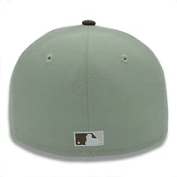 Los Angeles Dodgers Everest Green and Brown 60th Anniversary Patch Grey UV New Era 59FIFTY Fitted Hat