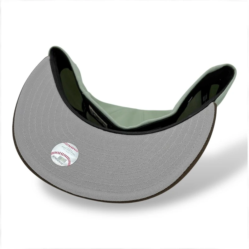 Los Angeles Dodgers Everest Green and Brown 60th Anniversary Patch Grey UV New Era 59FIFTY Fitted Hat