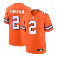 Denver Broncos Patrick Surtain II Nike Orange Mile High Collection 1977 Throwback Game Jersey