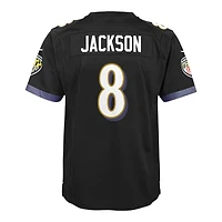 Youth Baltimore Ravens Lamar Jackson Black Nike Game Jersey