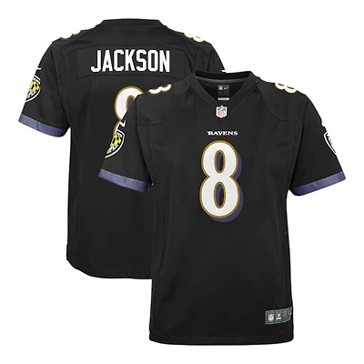 Youth Baltimore Ravens Lamar Jackson Black Nike Game Jersey