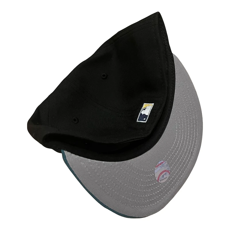 Los Angeles Dodgers Script Black and Pine Green 40th Anniversary Grey UV New Era 59FIFTY Fitted Hat