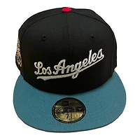 Los Angeles Dodgers Script Black and Pine Green 40th Anniversary Grey UV New Era 59FIFTY Fitted Hat