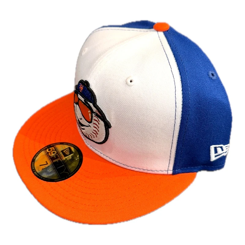 New York Mets Royal and Orange Mr. Met Spring Training Puerto Rico Patch Grey UV Era 59FIFTY Fitted Hat