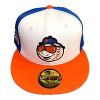 New York Mets Royal and Orange Mr. Met Spring Training Puerto Rico Patch Grey UV Era 59FIFTY Fitted Hat