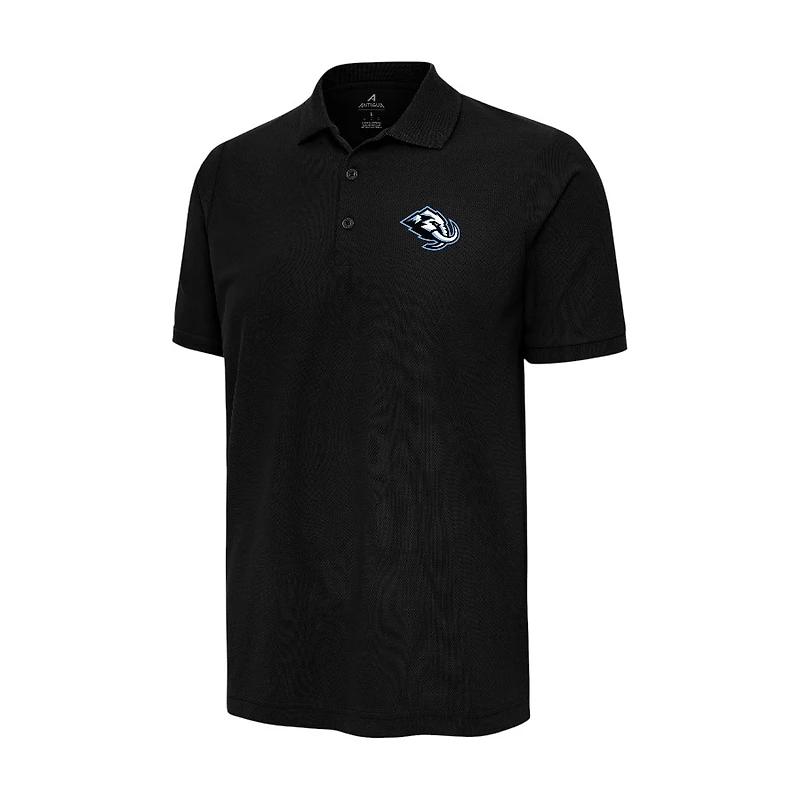 Utah Mammoth Black Antigua Primary Logo Polo Shirt