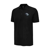Utah Mammoth Black Antigua Primary Logo Polo Shirt