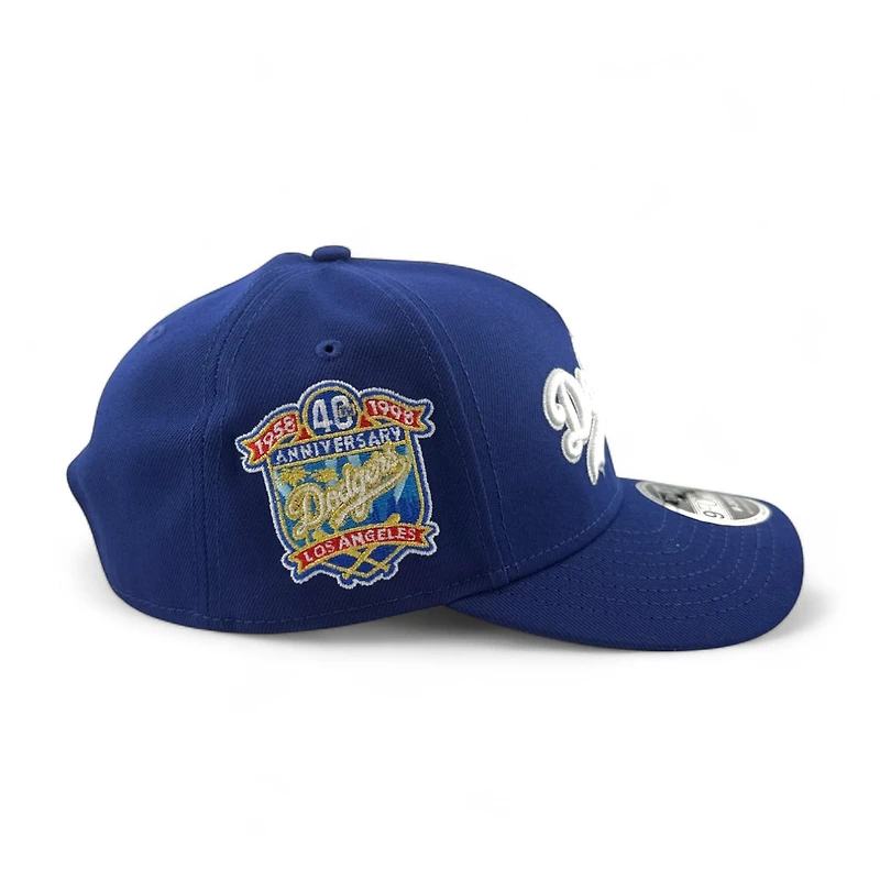 Los Angeles Dodgers Royal Blue 40th Anniversary Patch New Era 9FORTY M-Crown A-Frame Adjustable Hat