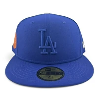 Los Angeles Dodgers Royal Blue Bronze 1980 Olympic Patch Grey UV New Era 59FIFTY Fitted Hat