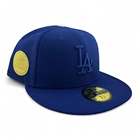 Los Angeles Dodgers Royal Blue Gold 1980 Olympic Patch Grey UV New Era 59FIFTY Fitted Hat