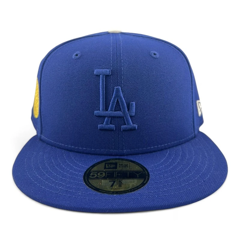 Los Angeles Dodgers Royal Blue Gold 1980 Olympic Patch Grey UV New Era 59FIFTY Fitted Hat