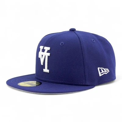 Los Angeles Dodgers Royal Blue Upside Down LA Grey UV New Era 59FIFTY Fitted Hat