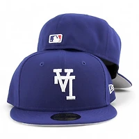 Los Angeles Dodgers Royal Blue Upside Down LA Grey UV New Era 59FIFTY Fitted Hat