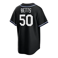 Los Angeles Dodgers Mookie Betts Black and Royal Blue "Lights Out" Nike Fashion Replica Jersey