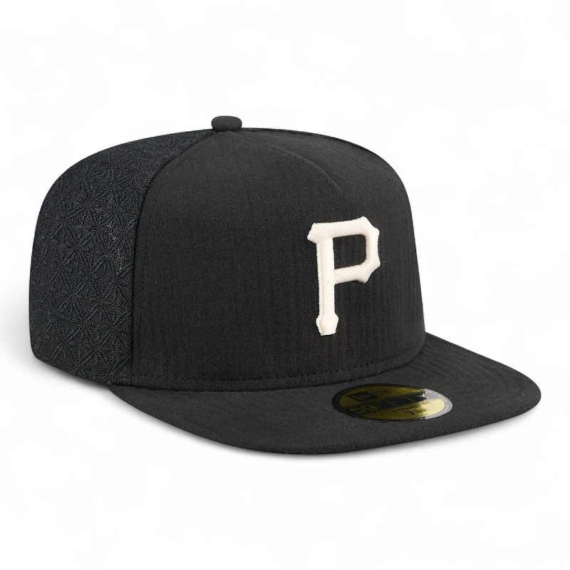 Pittsburgh Pirates Black Mesh New Era 59FIFTY A-Frame Fitted Hat